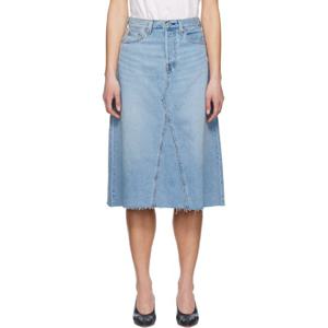 25 FW Levis 여성 블루 하이라이즈 A라인 데님 미디 스커트 251099F093001