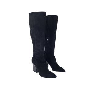 [엘러브] 새상품 에르메스 벨벳 롱 부츠 37.5 블랙 5HA0004