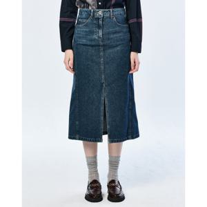 헤지스 여성 25SS 데님 스커트 다크블루 HSSK5A181B3