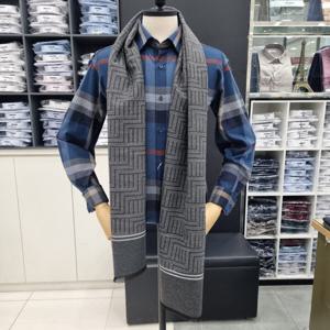 [레노마셔츠]변형 헤링본 포인트 머플러 FNFTM5102GYN_GN