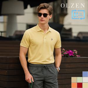 [올젠] 쿨코튼 솔리드 반팔 카라 티셔츠 (ZOD2TT1301)