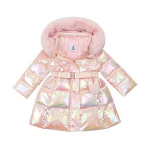 [프랜치켓] 여아키즈겨울패딩 핑크 샤이닝 다운 점퍼 Q45DCJ110P1