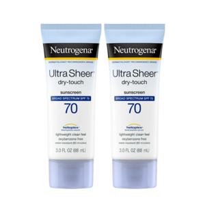 뉴트로지나 울트라쉬어 드라이 터치 선스크린 로션 SPF70 88ml x2개 썬크림