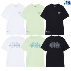 [NBA]N232Z9021P GR 남여공용 엔비에이 원형 스몰 레터링 루즈핏 반팔티셔츠