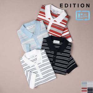 [에디션] 스트라이프 쿨오버 카라 니트 (NED2ET1909)