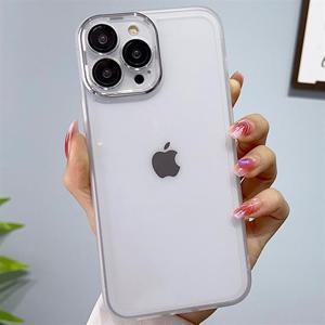 아이폰XR 카메라 렌즈보호 커버 컬러풀 투명 핸드폰 케이스