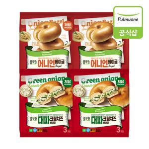 [풀무원] 베이글 어니언 2개+대파크림치즈 2개 (총4개)