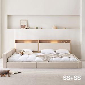 아씨방가구 제로업 LED수납헤드 가죽 밸런스 패밀리침대 SS+SS