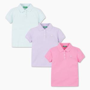 [베네통키즈]여아카라티셔츠(3컬러) 4WG9C300O