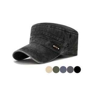 짧은 밀리터리 모자 스타일 빈티지 군모 볼캡 챙 워싱