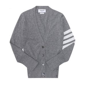 톰브라운 FKC001A 00011 055 4-바 스트라이프 캐시미어 브이넥 여성 가디건