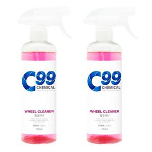 [무배+특가] C99 휠클리너 세정제 500ml 자동차 휠청소 분진 타이어 갈변 제거 2개