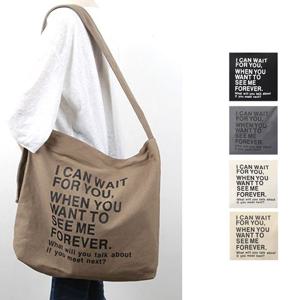 IEO 빅사이즈 면 에코백 남녀크로스백 학생 보조가방