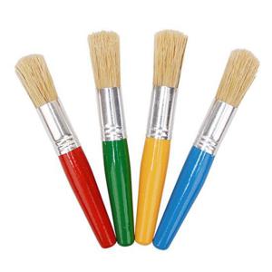 물감붓 키즈맘아트 미술놀이 디오메 유아용 짧은붓 세트4개입