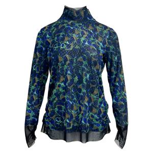 [데시데]레이어드 메쉬 터들 블라우스 DOS104