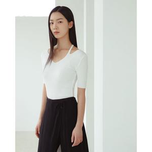 [에고이스트]어깨 슬릿 V넥 슬림 베이직 풀오버 (EQ2KH461)