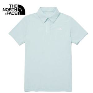 [노스페이스] 남성 아이스 그린 반팔 폴로 NT7PQ01C