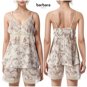 [바바라(언더웨어)]아사면 플라워 프린트 나시 바지 캐미솔 잠옷AWP4594S