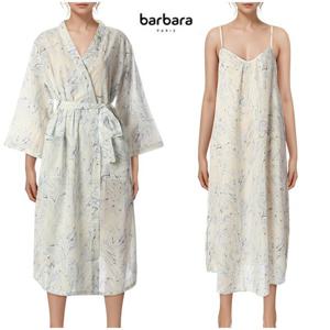 [바바라(언더웨어)]아사면 롱 마블링 로브 슬립 SET 잠옷AGW4595RAFS4595S