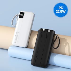 유니콘 10000mAh 보조배터리 충전케이블일체형 PD22.5W PD3.0 QC3.0 초고속충전 PB-10KM