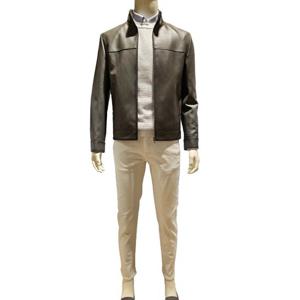 [바쏘]바쏘 포시즌 오일블러시가공 넥카라 블루종 레자가죽점퍼(ZBS5AU29)