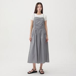 [랩]셔링 나일론 롱나시 레이어드원피스(AR1WO360)