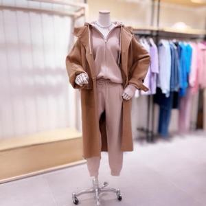 [시에로]SE4DBCTF065_후드 포인트 핸드메이드 롱 코트