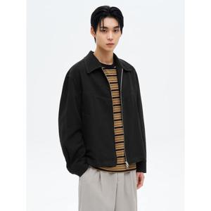 (215339DY15) [에잇세컨즈] 린넨 블랜드 집업 블루종  블랙