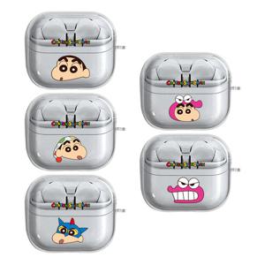 짱구 페이스 버즈3/버즈3프로 투명 젤리 케이스