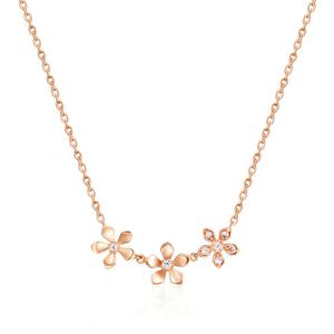 [비앤비골드] 14K 블루메 트윙클 드롭 플라워 체인 목걸이 MNN41022