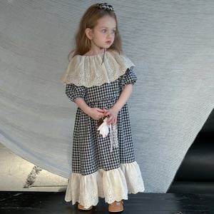 [베이비맥스] 빅케이프 카라 체크 원피스 R13850