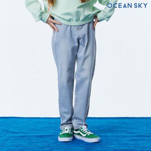 [오션스카이] 여아 배기핏 셔링 데님 팬츠-CAJG2352B0D