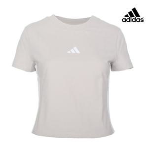 아디다스 우먼스 에센셜 크롭 반팔 티셔츠 JE1247