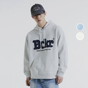 [버커루]남성 루즈핏 데님패치 후드티셔츠 B241TS050P