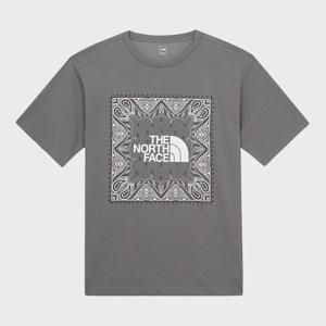 [노스페이스] 남성 반다나 반팔 티셔츠 NT7UR13D_GRY