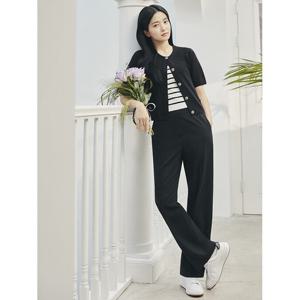 [폴햄] 여 쿨링 세미와이드 밴딩 슬랙스 PHF2PP2033