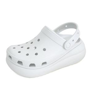 크록스 클래식 크러쉬 플랫폼 클로그 샌들 슬리퍼 라이트그레이 207521-1NK