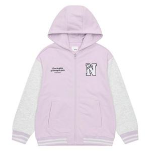 [에스핏]배색 후드 야구 점퍼 - 라벤더 (SJZ101FKJP06)_CJ