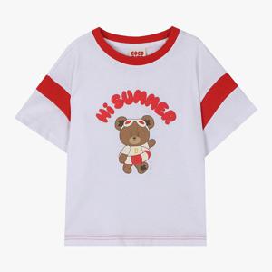 [코코리따]쿨 절개 배색 티셔츠CERA24311