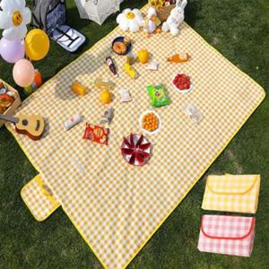 피크닉 매트 방수 감성 돗자리 야외 휴대용 비치 체크 예쁜 가벼운 얇은 200x200