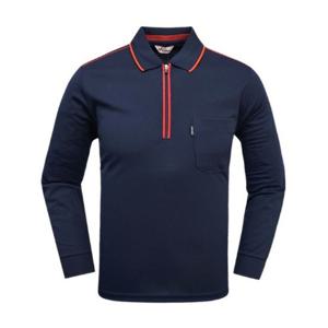 지퍼 카라티셔츠(곤색) 쿨론 긴팔티 기능성 운동복