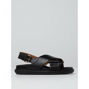 [MARNI] 라프리마 여성 플랫 샌들 인 레더 FBMS005201P3614 00N99 블랙 /6