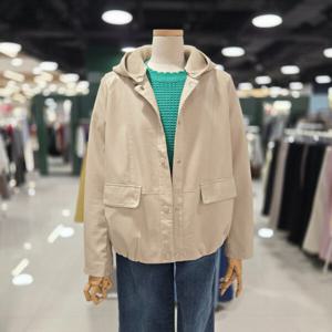 [멜로디가든]자니 니트후드 가죽 자켓 (M25S2J106 베이지)_CA