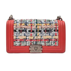 (명품) 샤넬 트위드 보이백 미듐 32125023