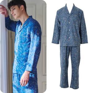 [비너스]보들보들 부드러운 면 레이온혼방 가볍게 입는 로맨틱 남성잠옷 파자마 VPA4505M