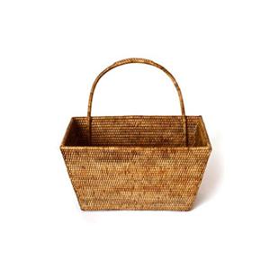 월 미얀마 천연 라탄 사각 월 행 홀더 L NO_BK166