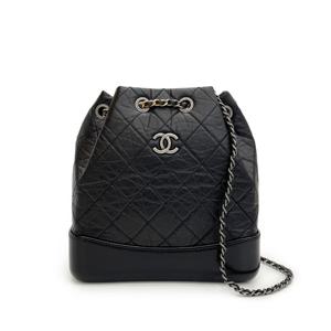 [엘러브] 샤넬 가브리엘 백팩 스몰 블랙 빈티지은장 카프스킨 5ET0566