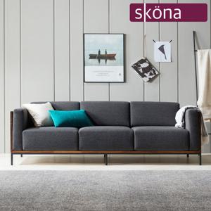 [스코나]플렌스 원목 패브릭 4인 소파