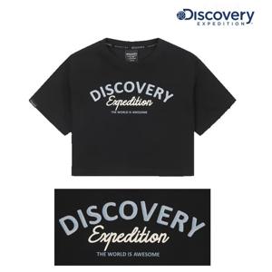 디스커버리키즈 DKRS53053-BKS 여아 프레시벤트 타이포그래픽 반팔 티셔츠 기능성