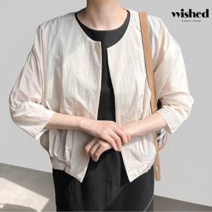 [위시드]노카라 핀턱 긴팔 자켓 (WICAJK016)